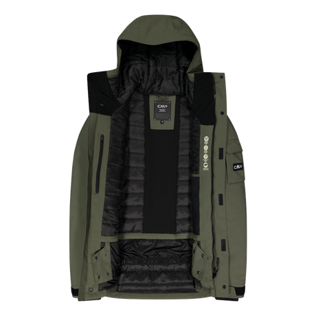 CMP Man Mechanical Stretch Ski Jacket Skijakke Herre - Olive -