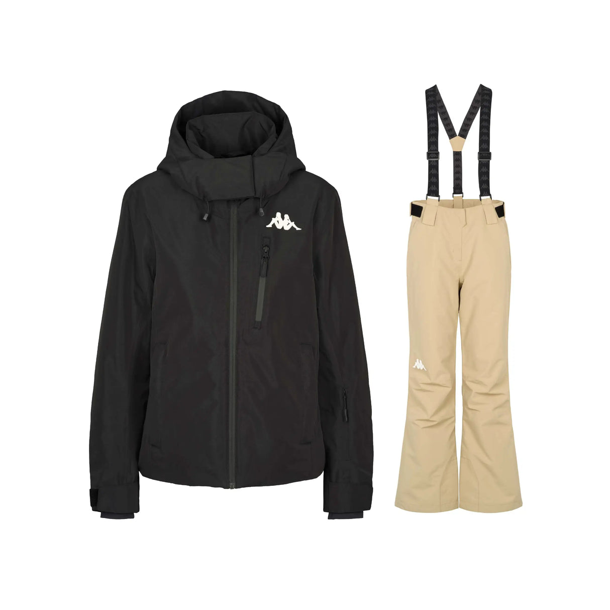 Kappa Scanivy & Naviasy Skisæt Dame - Black / Beige Sabbia - 2XL