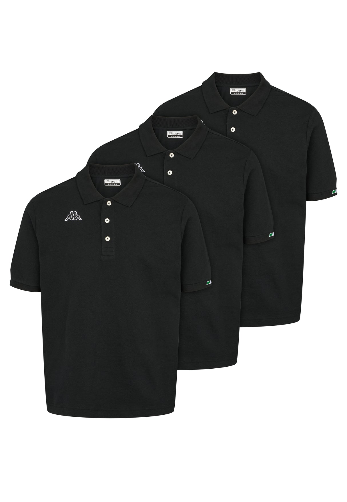 Kappa Logo Maltaxita MSS Polo-shirt Herre - Black -