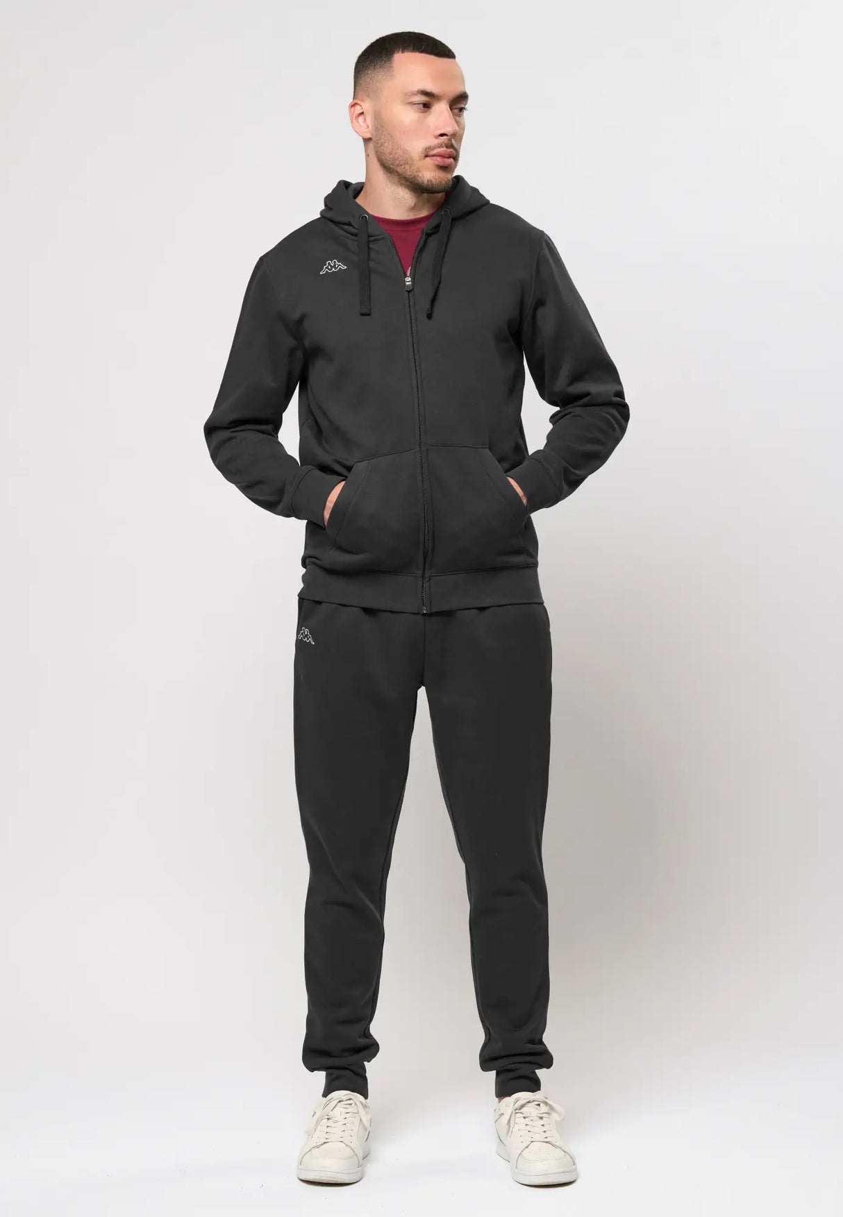 Kappa Logo Truxo Hoodie Zip Hættetrøje Herre - Black -