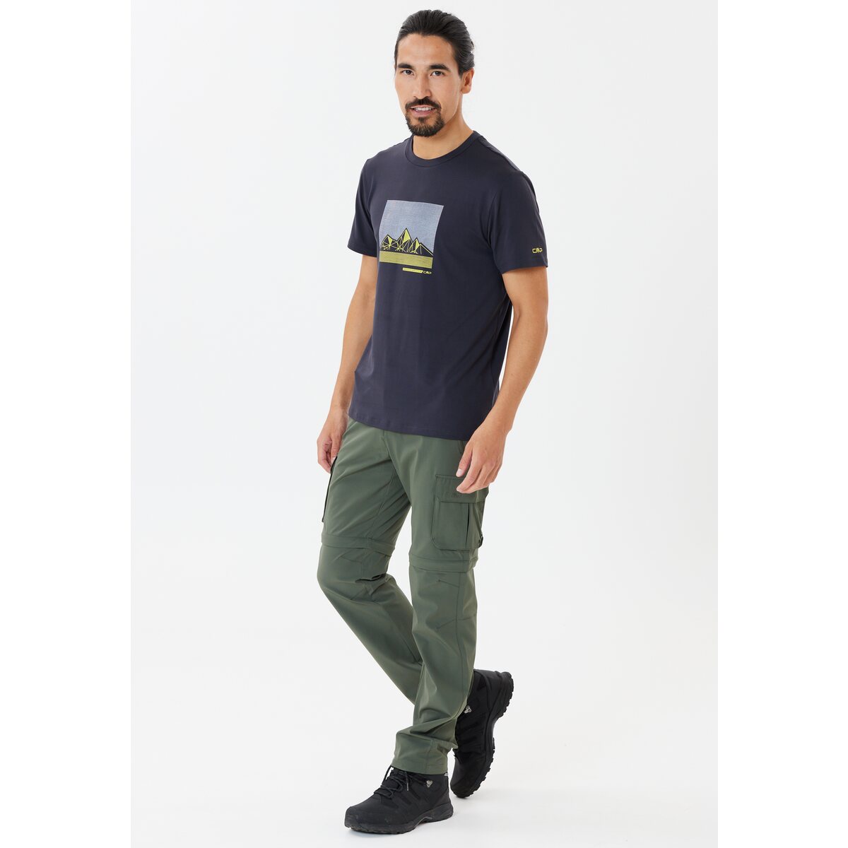 CMP Man Functional T-Shirt Stretch Herre - Antracite-Zolfo -