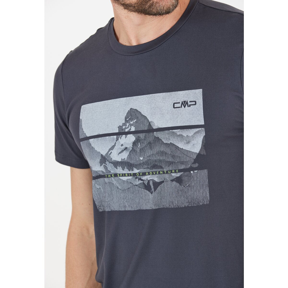 CMP Man Functional T-Shirt Stretch Herre - Antracite-Bamboo -