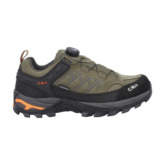 CMP Men's RIGEL FITGO Trekking Shoe Vandresko Herre - Olive-Flame - Olive-Flame