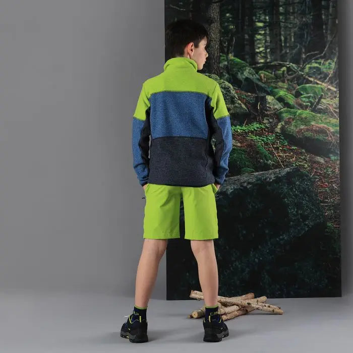 CMP Outdoor Bermuda Shorts Med Bælte Børn - B.Blue-Limegreen -