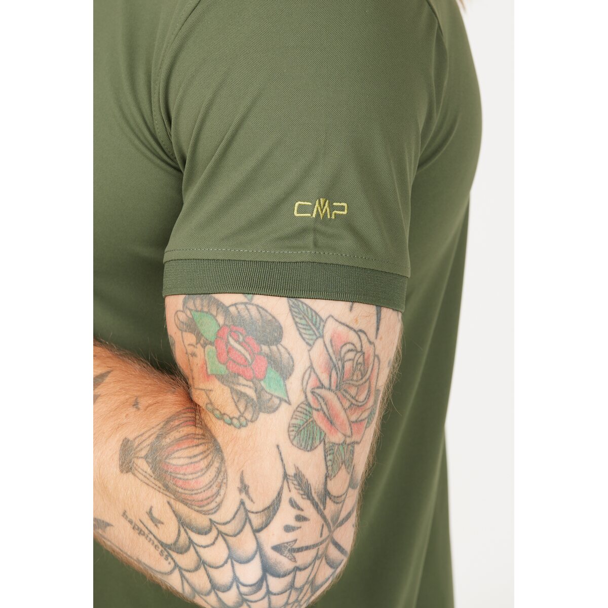 CMP Man Functional Polo T-shirt Herre - Oil Green -