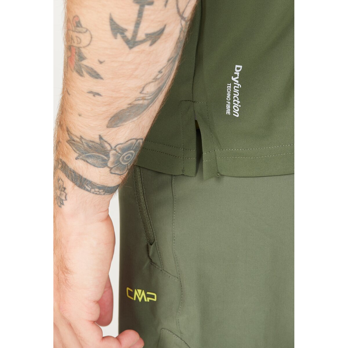 CMP Man Functional Polo T-shirt Herre - Oil Green -