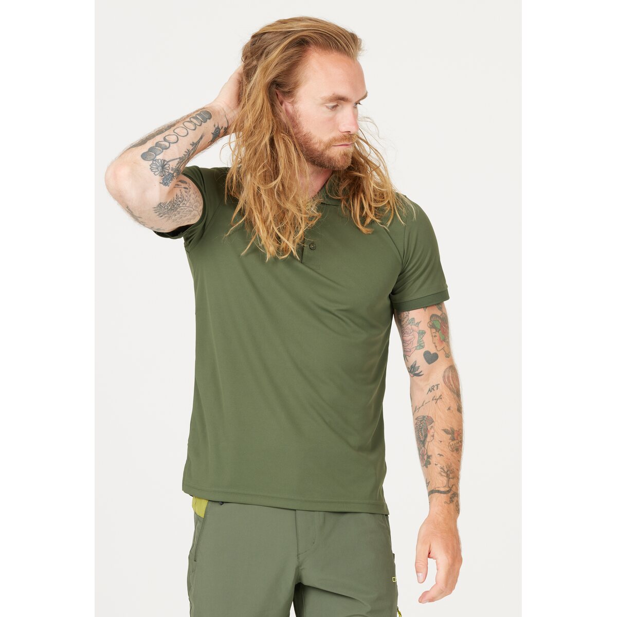 CMP Man Functional Polo T-shirt Herre - Oil Green -