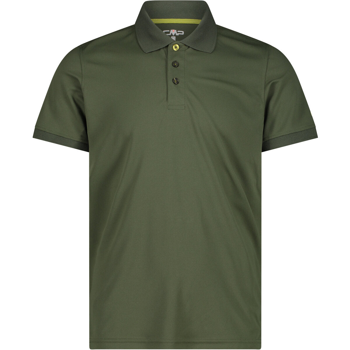 CMP Man Functional Polo T-shirt Herre - Oil Green - Oil Green