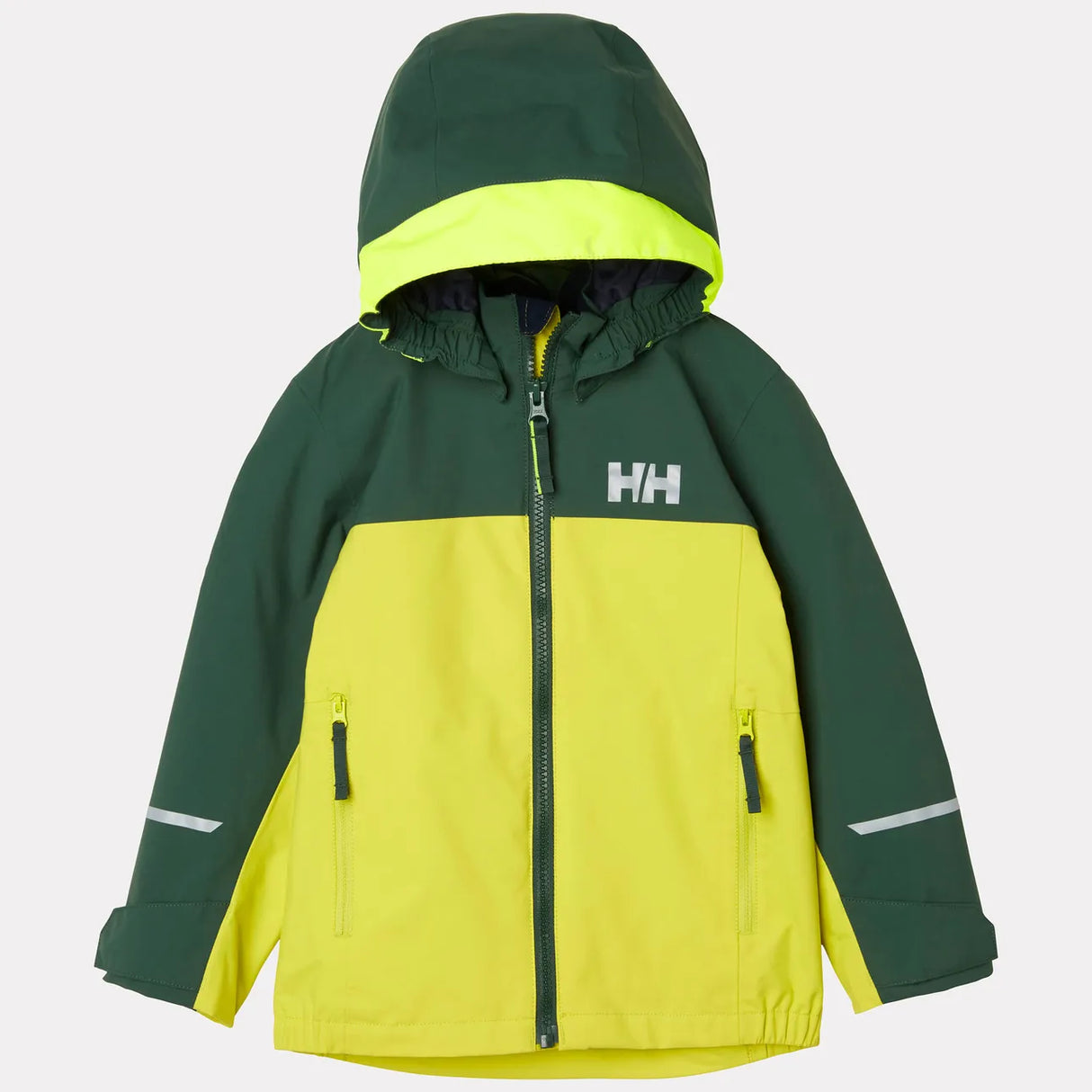 Helly Hansen Kids' Shelter Outdoor Jacket 2.0 Regnjakke Børn - Cyber Lime - Cyber Lime 104 cm 4 år