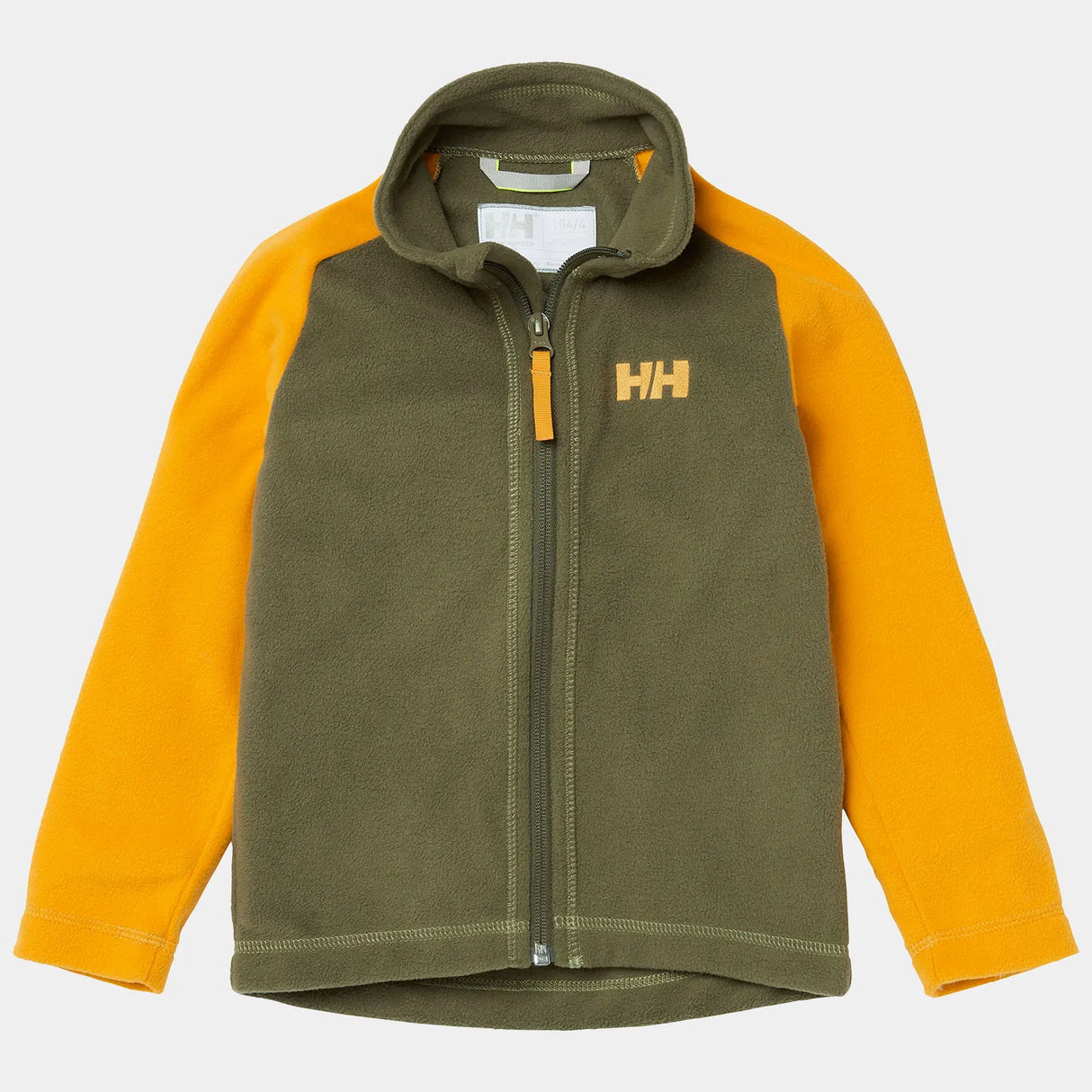 Helly Hansen Kids' Daybreaker 2.0 Jacket Fleecejakke Børn - Utility Green / Orange - Utility Green Orange