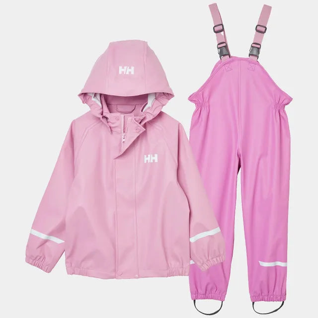 Helly Hansen Kids' Bergen 2.0 PU Rainset Regnsæt Børn - Meta Pink - - 40510_089-4-front