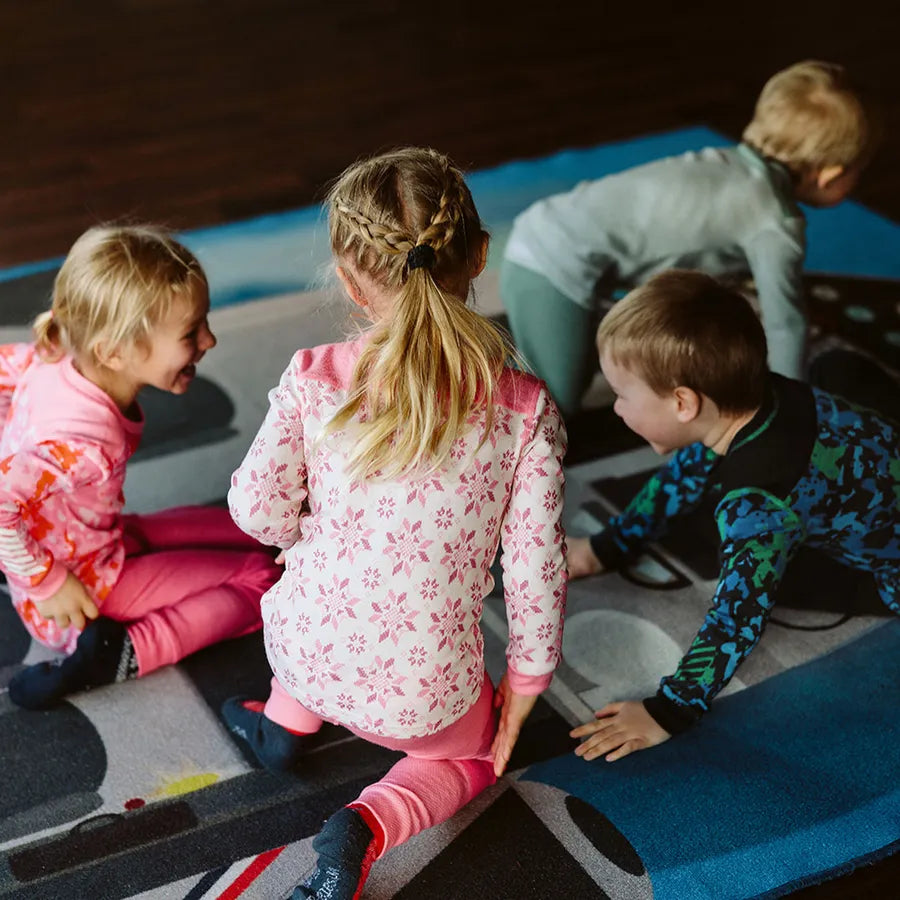 Helly Hansen Kids' Graphic LIFA® Merino Wool Base Layer Set Skiundertøj Børn - Sugar Pink -