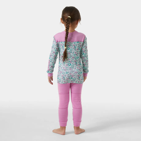 Helly Hansen Kids' Graphic LIFA® Merino Wool Base Layer Set Skiundertøj Børn - Meta Pink -