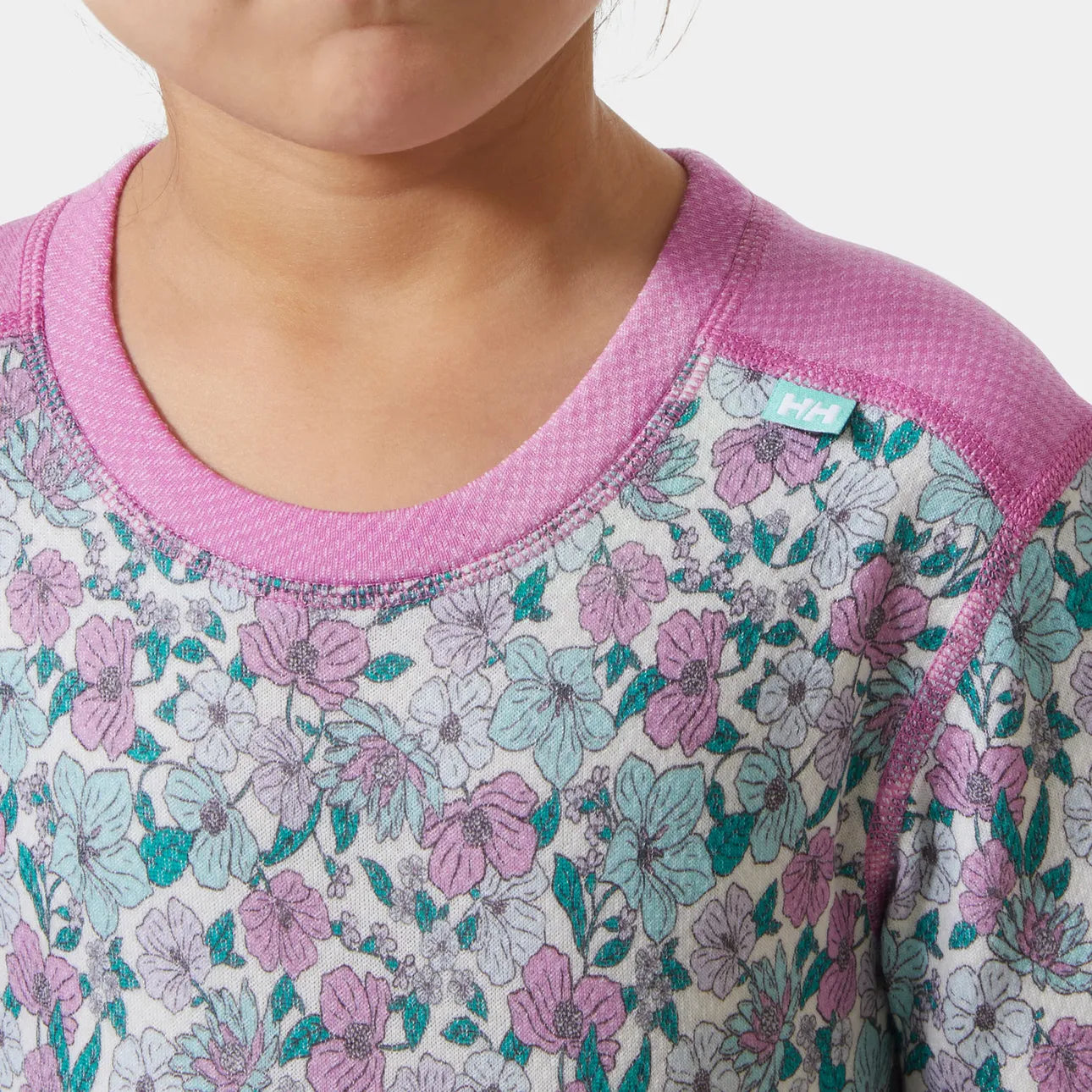 Helly Hansen Kids' Graphic LIFA® Merino Wool Base Layer Set Skiundertøj Børn - Meta Pink -