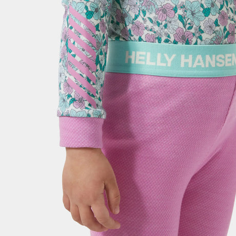 Helly Hansen Kids' Graphic LIFA® Merino Wool Base Layer Set Skiundertøj Børn - Meta Pink -