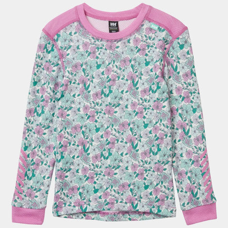Helly Hansen Kids' Graphic LIFA® Merino Wool Base Layer Set Skiundertøj Børn - Meta Pink -