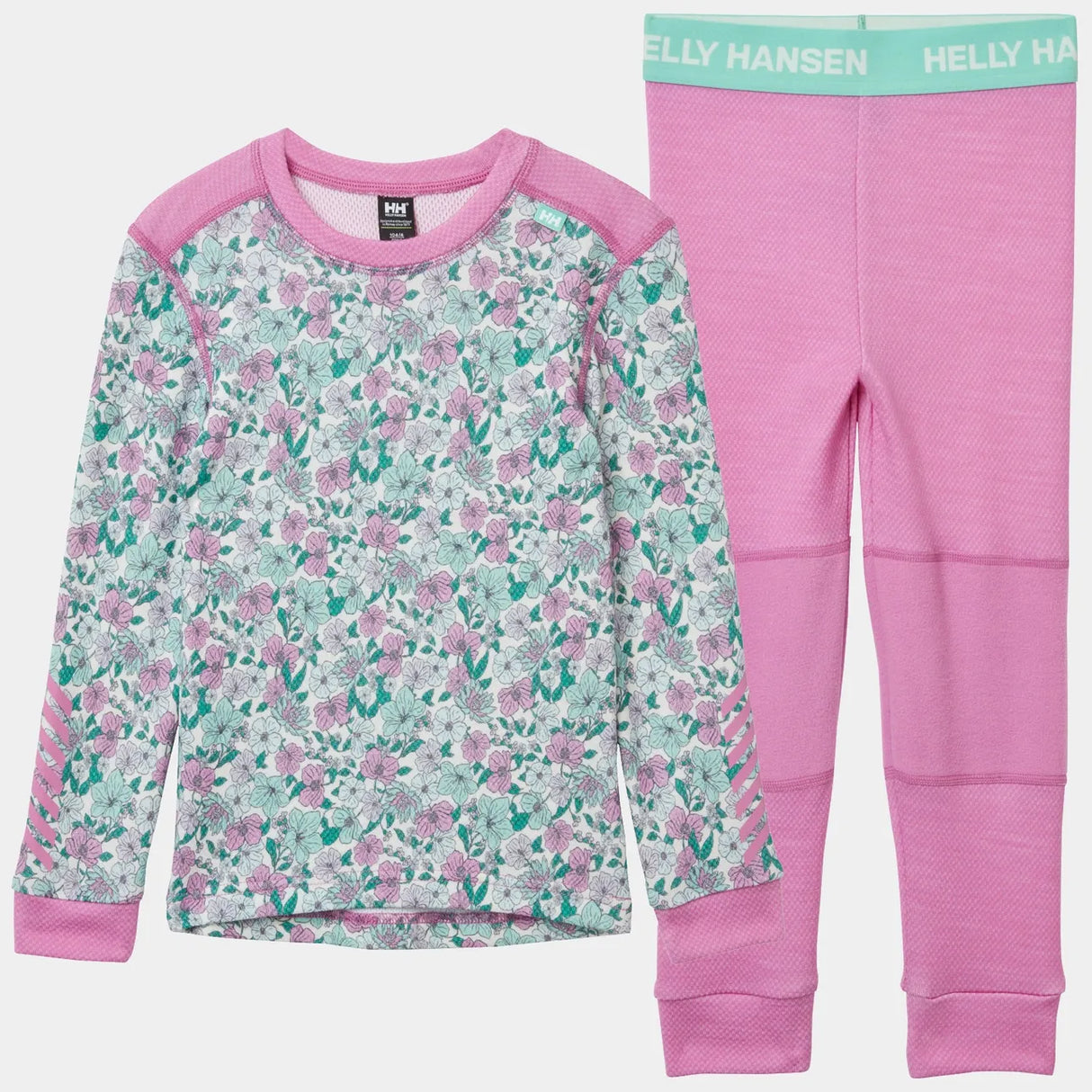 Helly Hansen Kids' Graphic LIFA® Merino Wool Base Layer Set Skiundertøj Børn - Meta Pink - Meta Pink