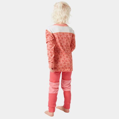 Helly Hansen Kids' Graphic LIFA® Merino Wool Base Layer Set Skiundertøj Børn - Sunset Pink -