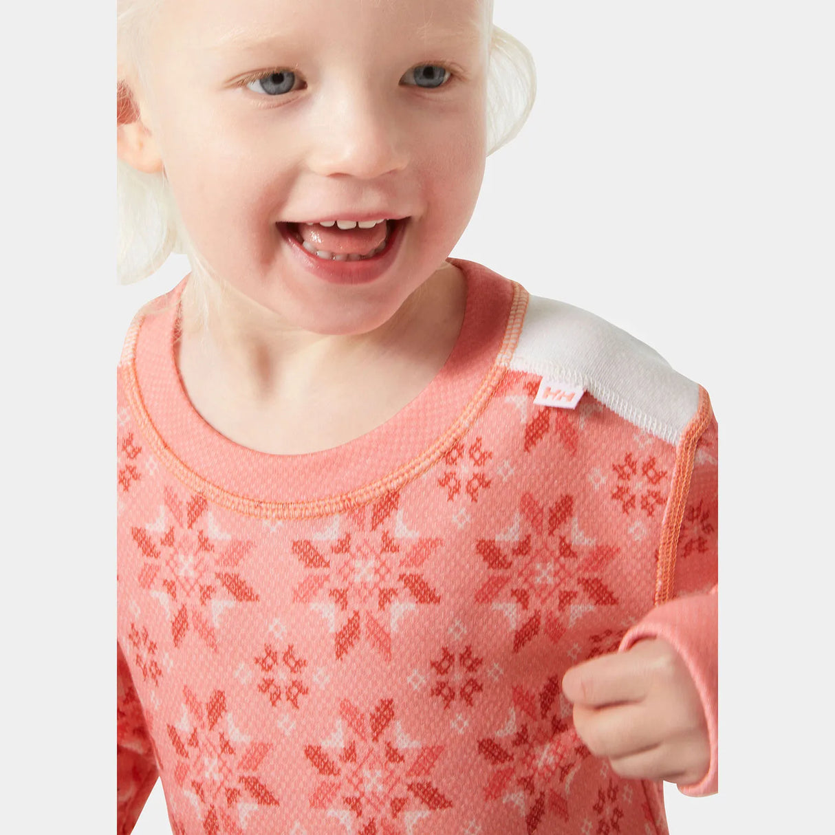 Helly Hansen Kids' Graphic LIFA® Merino Wool Base Layer Set Skiundertøj Børn - Sunset Pink -