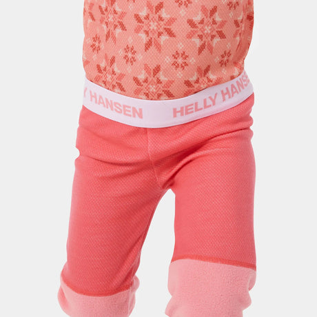Helly Hansen Kids' Graphic LIFA® Merino Wool Base Layer Set Skiundertøj Børn - Sunset Pink -