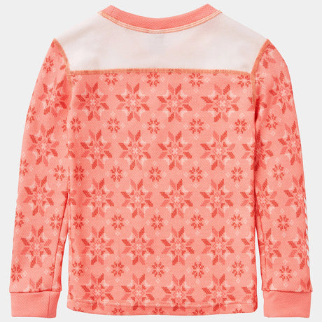 Helly Hansen Kids' Graphic LIFA® Merino Wool Base Layer Set Skiundertøj Børn - Sunset Pink -