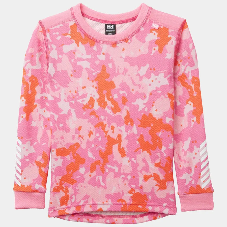 Helly Hansen Kids' Graphic LIFA® Merino Wool Base Layer Set Skiundertøj Børn - Dragon Fruit -