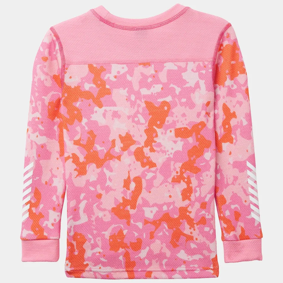 Helly Hansen Kids' Graphic LIFA® Merino Wool Base Layer Set Skiundertøj Børn - Dragon Fruit -