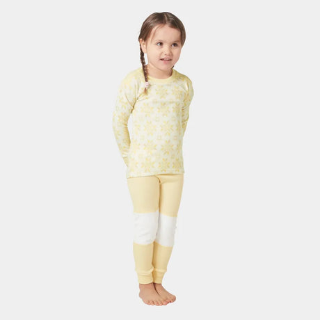 Helly Hansen Kids' Graphic LIFA® Merino Wool Base Layer Set Skiundertøj Børn - Yellow Cream -