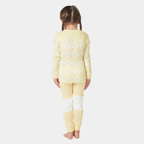 Helly Hansen Kids' Graphic LIFA® Merino Wool Base Layer Set Skiundertøj Børn - Yellow Cream -