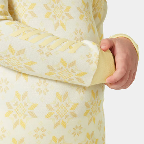 Helly Hansen Kids' Graphic LIFA® Merino Wool Base Layer Set Skiundertøj Børn - Yellow Cream -