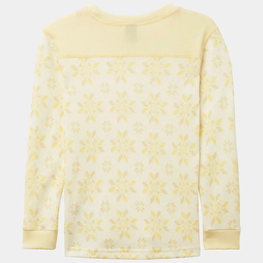 Helly Hansen Kids' Graphic LIFA® Merino Wool Base Layer Set Skiundertøj Børn - Yellow Cream -