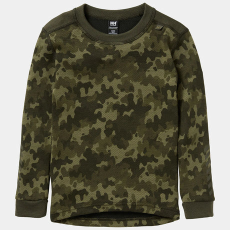Helly Hansen Kids' Graphic LIFA® Merino Wool Base Layer Set Skiundertøj Børn - Utility Green -