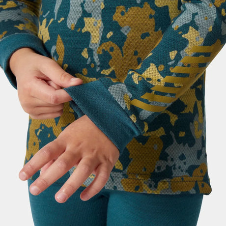 Helly Hansen Kids' Graphic LIFA® Merino Wool Base Layer Set Skiundertøj Børn - Dark Creek -
