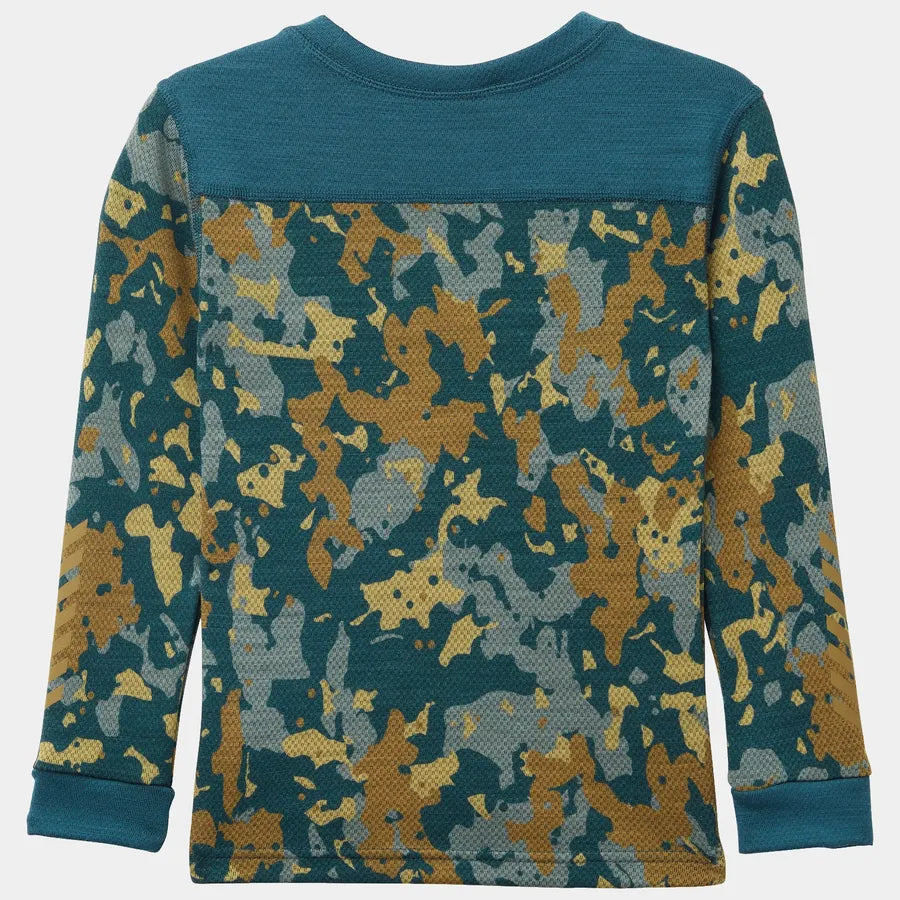 Helly Hansen Kids' Graphic LIFA® Merino Wool Base Layer Set Skiundertøj Børn - Dark Creek -