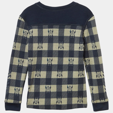 Helly Hansen Kids' Graphic LIFA® Merino Wool Base Layer Set Skiundertøj Børn - Navy AOP -