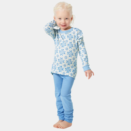 Helly Hansen Kids' Graphic LIFA® Merino Wool Base Layer Set Skiundertøj Børn - Bright Blue -