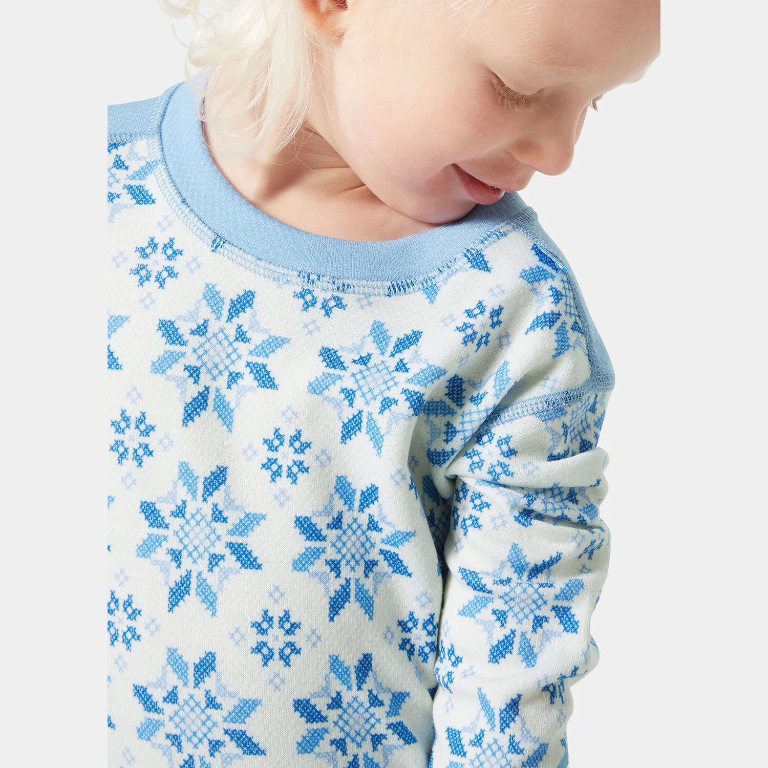 Helly Hansen Kids' Graphic LIFA® Merino Wool Base Layer Set Skiundertøj Børn - Bright Blue -