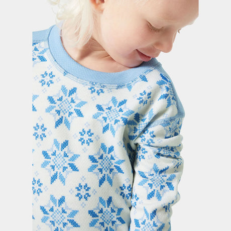 Helly Hansen Kids' Graphic LIFA® Merino Wool Base Layer Set Skiundertøj Børn - Bright Blue -