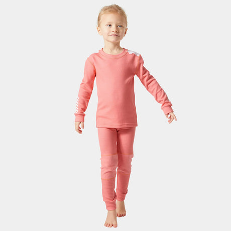 Helly Hansen Kids' LIFA® Merino Wool Base Layer Set Skiundertøj Børn - Coral Almond -