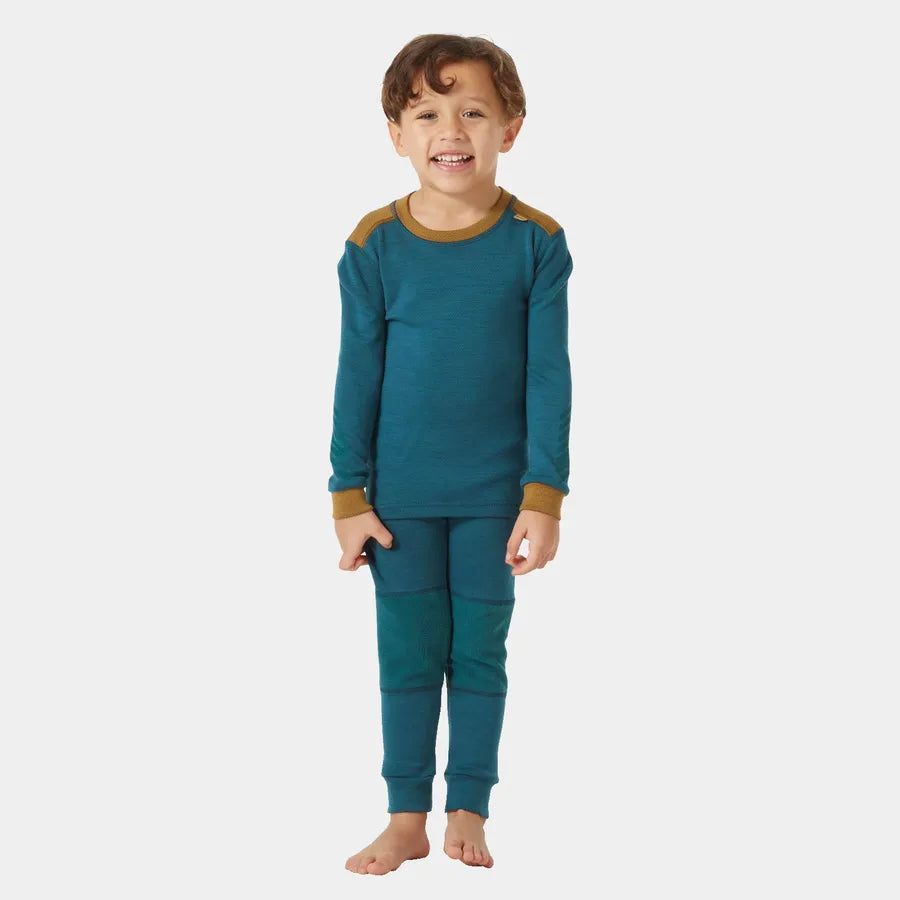 Helly Hansen Kids' LIFA® Merino Wool Base Layer Set Skiundertøj Børn - Dark Creek - Dark Creek