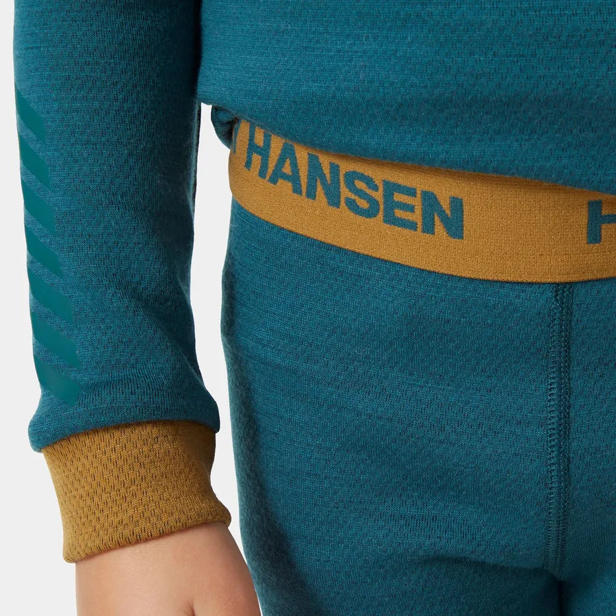 Helly Hansen Kids' LIFA® Merino Wool Base Layer Set Skiundertøj Børn - Dark Creek -