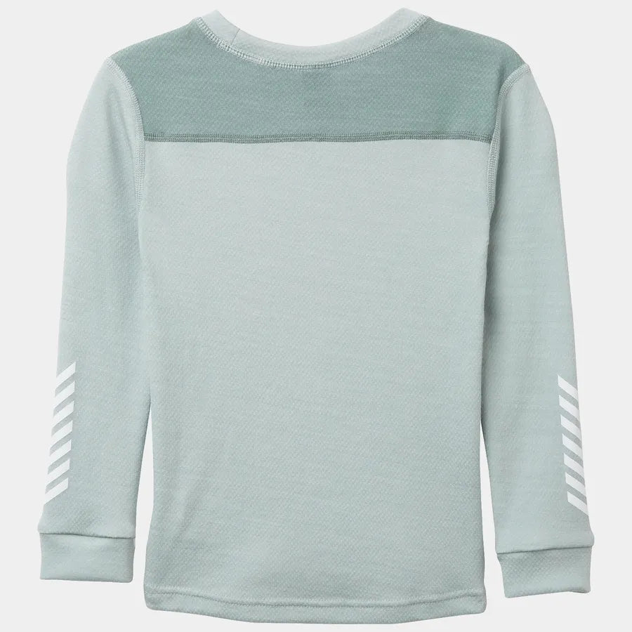Helly Hansen Kids' LIFA® Merino Wool Base Layer Set Skiundertøj Børn - Green Mist -