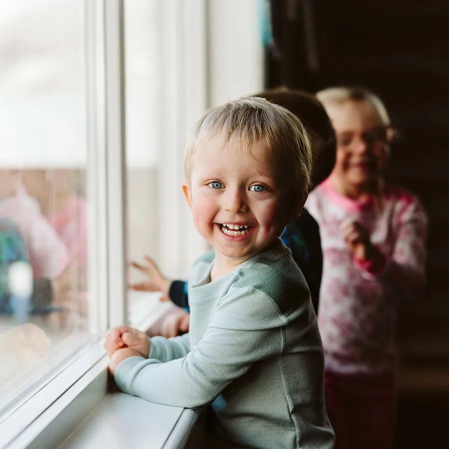 Helly Hansen Kids' LIFA® Merino Wool Base Layer Set Skiundertøj Børn - Green Mist -