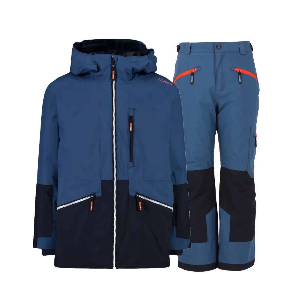 CMP Kid's Fix Hood & Color Block Skisæt Børn - Bluestone - 176 cm 16 år