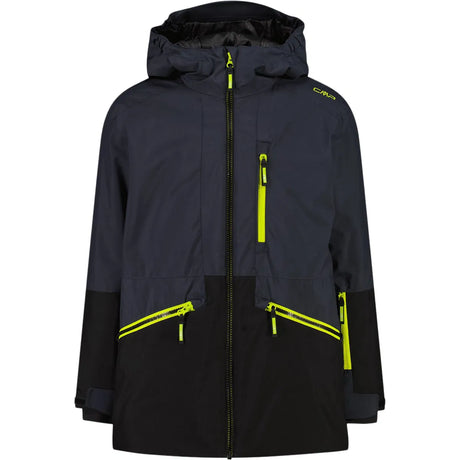 CMP Kid Jacket Fix Hood Skijakke Børn - Antracite - Antracite