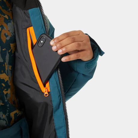 Helly Hansen Juniors' Cyclone Jacket Skijakke Børn - Dark Creek ud -