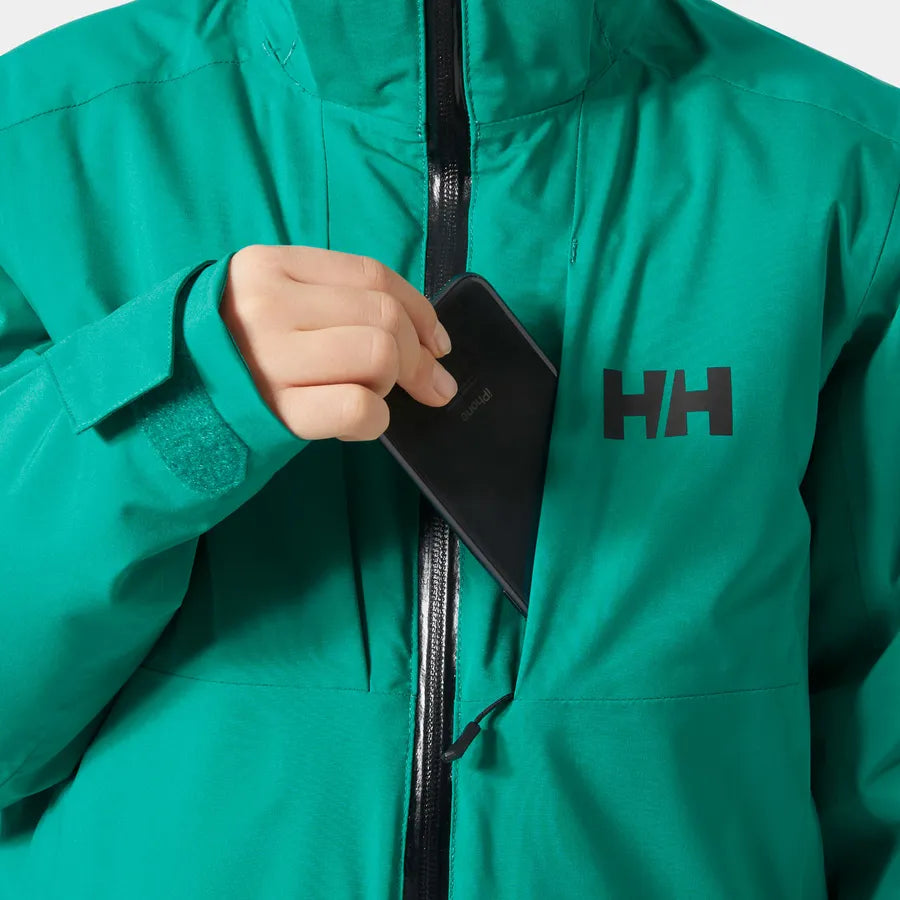 Helly Hansen Juniors' Alpha Ski Jacket Skijakke Børn - Signal Green