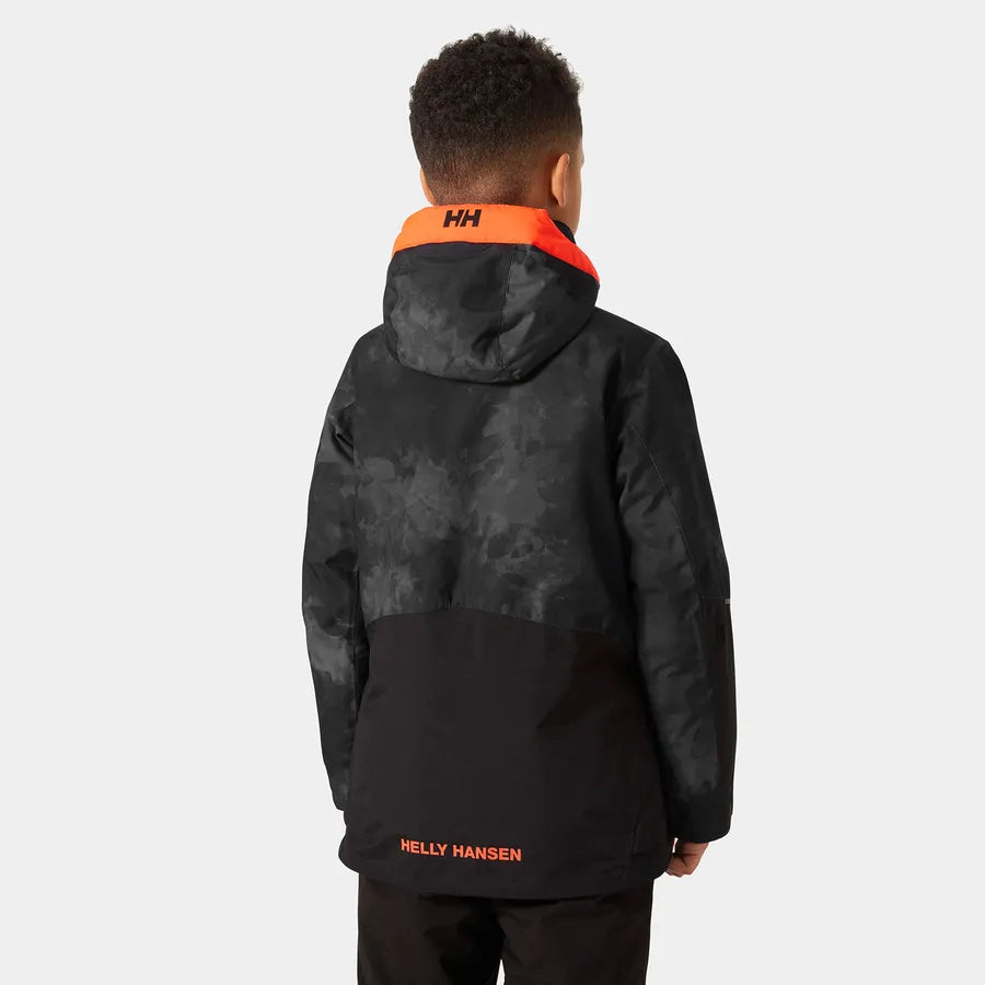 Helly Hansen Juniors’ Stellar Ski Jacket Skijakke Børn - Black AOP -