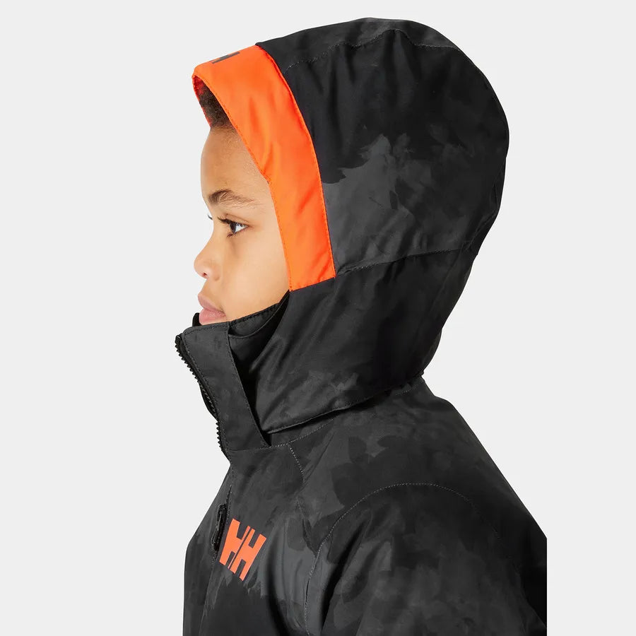 Helly Hansen Juniors’ Stellar Ski Jacket Skijakke Børn - Black AOP -