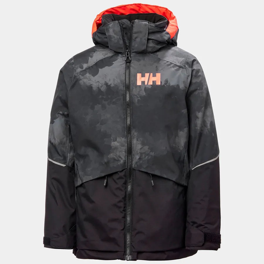 Helly Hansen Juniors’ Stellar Ski Jacket Skijakke Børn - Black AOP -